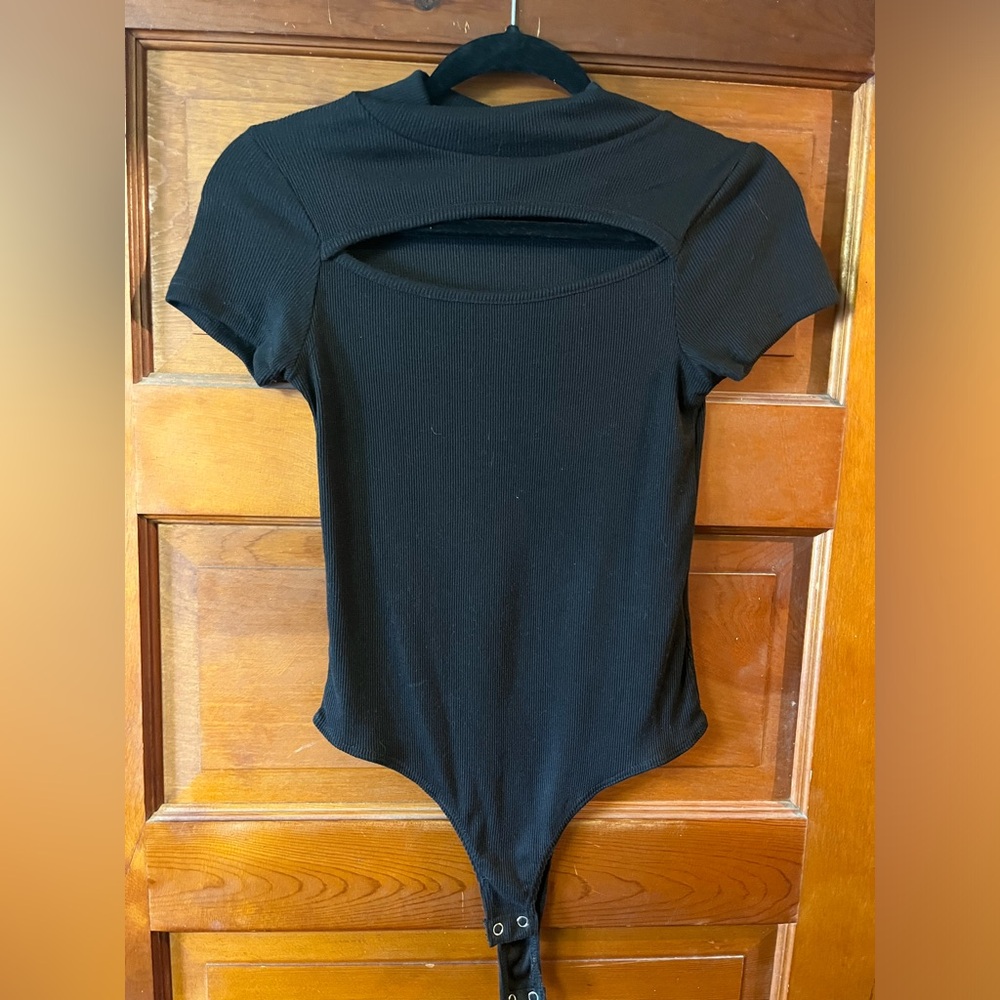 Black short sleeve bodysuit